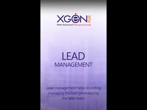 XgenPlus : Lead Management